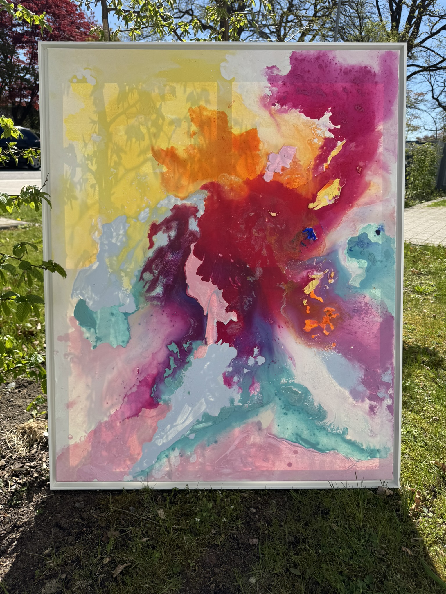Farberwachen, 2026, Acryl auf grundierter Leinwand
